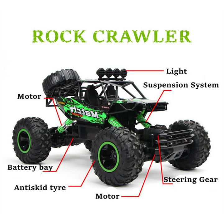 Hoogwaardige 4x4 offroad RC auto, krachtig afstandbestuurbaar speelgoed voor racen op elk terrein.