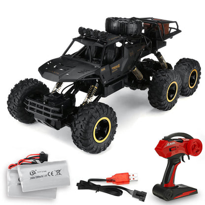 "Robuuste 6-wiel RC monster truck, off-road, 1/12 schaal, met antislipbanden en realistische details voor ultiem avontuur."