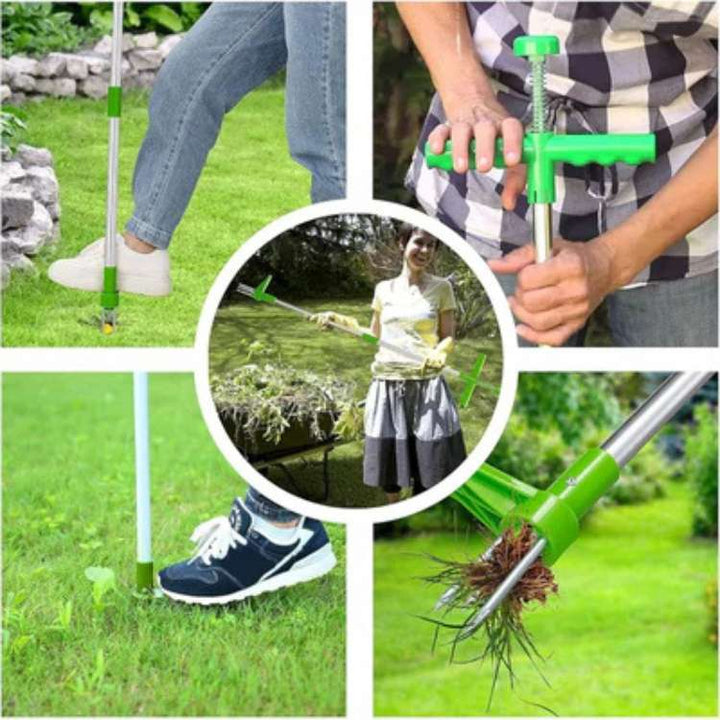 Duurzame onkruidverwijderaar die onkruid met wortel en al trekt, voor een schone tuin.