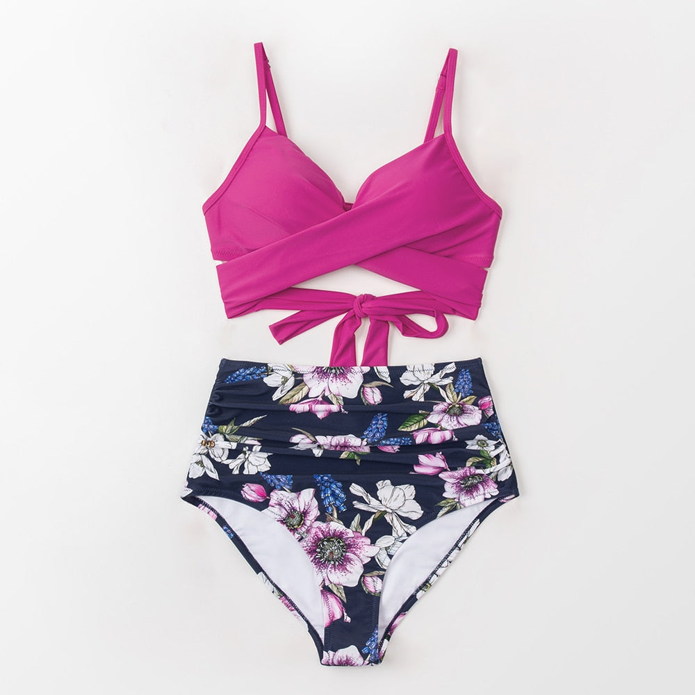 Comfortabele en sexy Dames High Waist Bikini Bodine. Stijlvolle zomerkleding die het figuur flatteert.