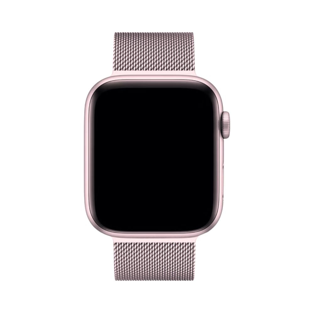 Robuuste RVS Milanese Apple Watch armband, magnetisch en universeel verstelbaar, stijlvol accessoire.