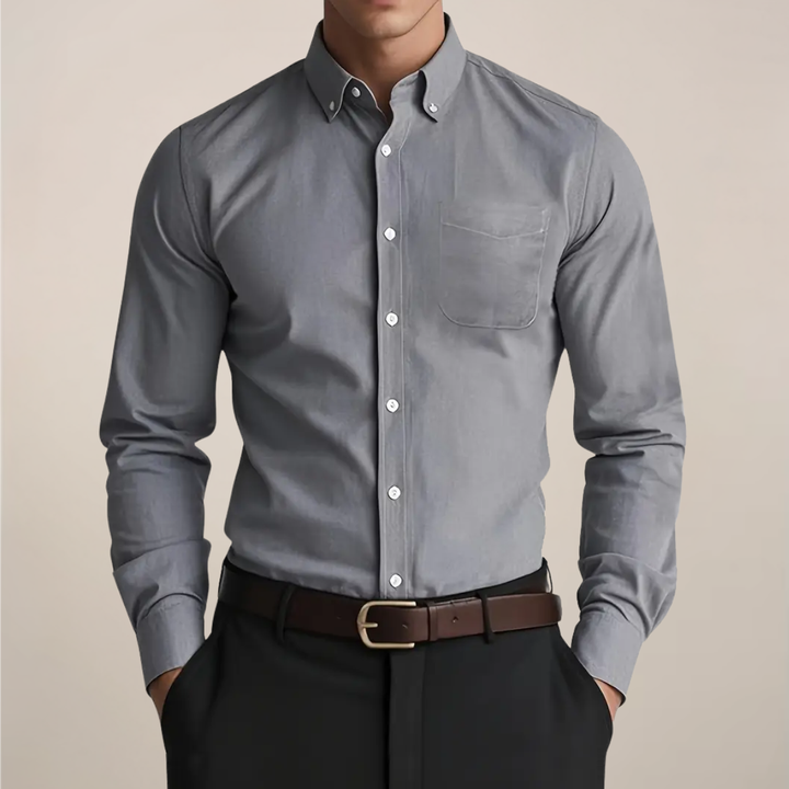 Comfortabel heren overhemd voor dagelijks gebruik, met button-down kraag, perfect als vrijetijdskleding.