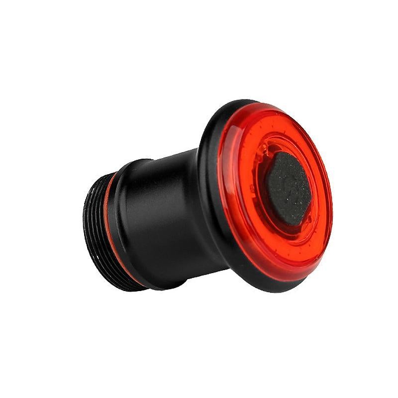 Slim fietsachterlicht met remlichtsensor, detecteert vertraging en verhoogt veiligheid direct.