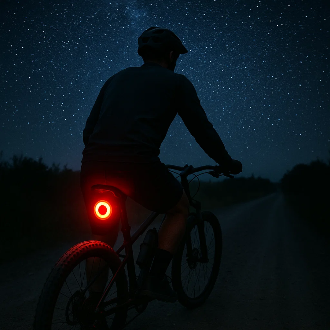 Duurzaam waterdicht LED fietsachterlicht met remlicht, ontworpen voor intensief fietsgebruik en veiligheid.