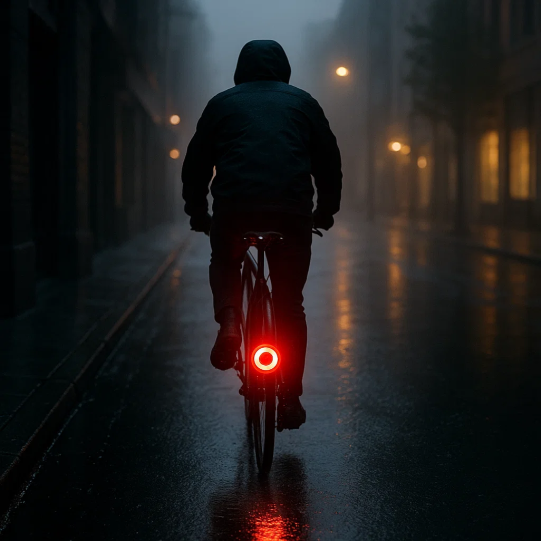 Eenvoudig te monteren LED fietsachterlicht met remlicht, perfecte fietsaccessoire voor veiligheid.