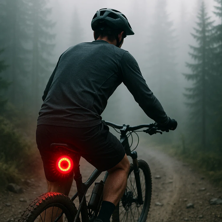 Ultrahelder LED fietsachterlicht en remlicht voor maximale zichtbaarheid en veiligheid in het verkeer.