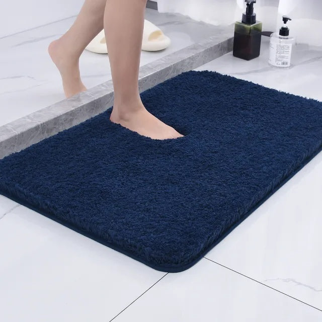 Veilige antislip douchemat in zacht microvezel, ideaal voor comfortabel uitstappen na het douchen.