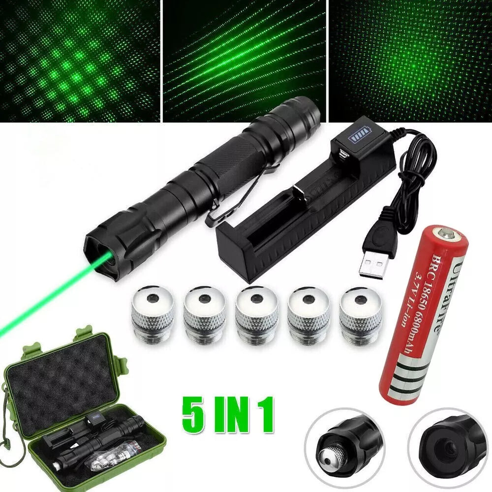 Oplaadbare groene laserpointer, perfect voor astronomie en professionele aanwijzing.