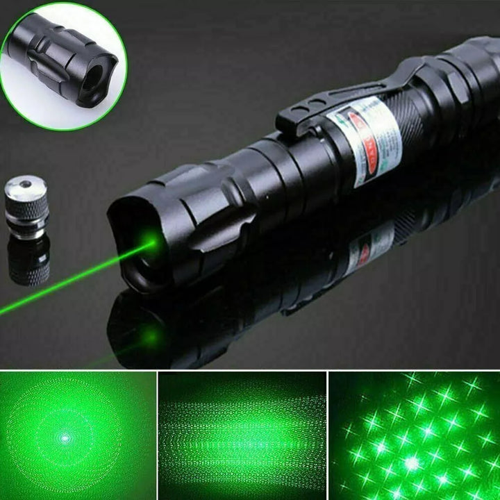 Groene oplaadbare laserpointer voor presentaties en outdoor gebruik, hoge precisie.