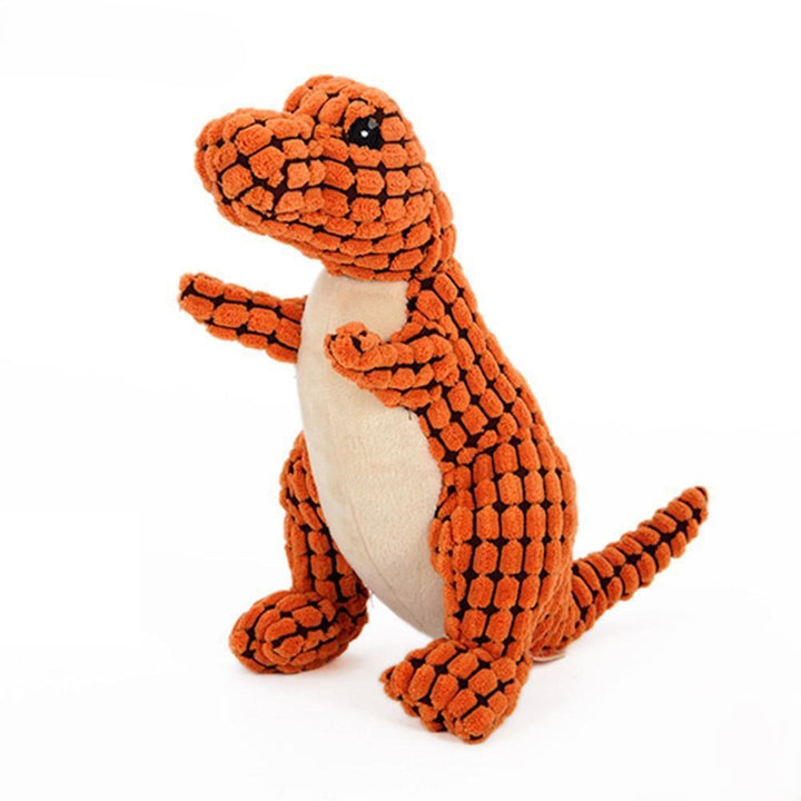 Dinosaurus hondenspeeltje van zacht materiaal, stimuleert actief spelen en welzijn bij honden.