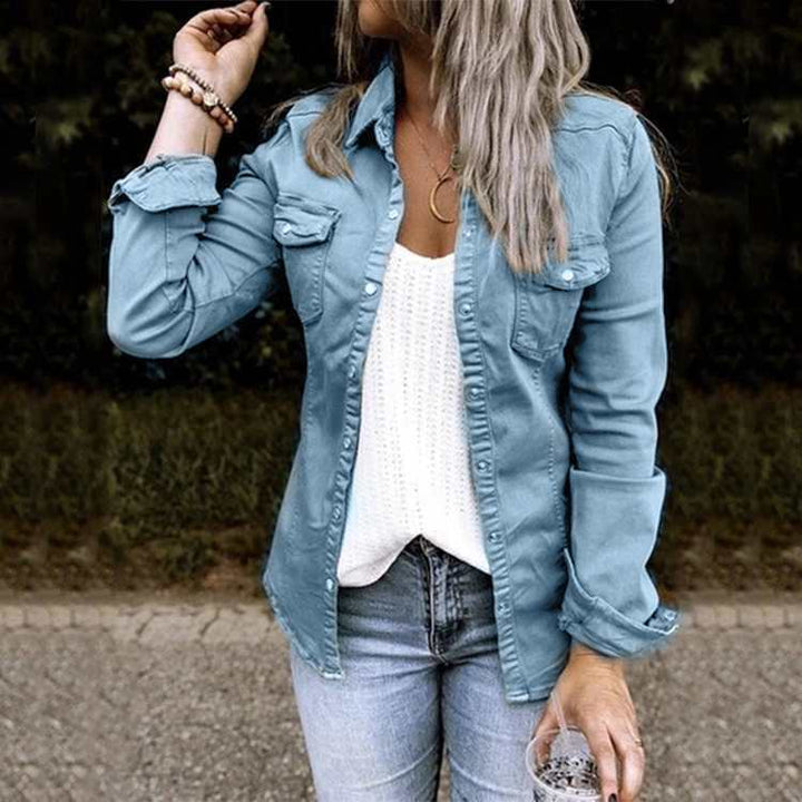 Trendy damesjack voor een moeiteloos chique look. Geschikt als zomerjas of lichte herfstjas.