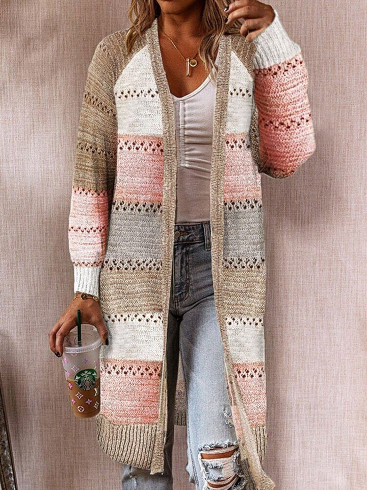 Dames gebreid vest met lange mouwen, loose fit, comfortabel en stijlvol voor elk seizoen. Perfecte mode kleding.