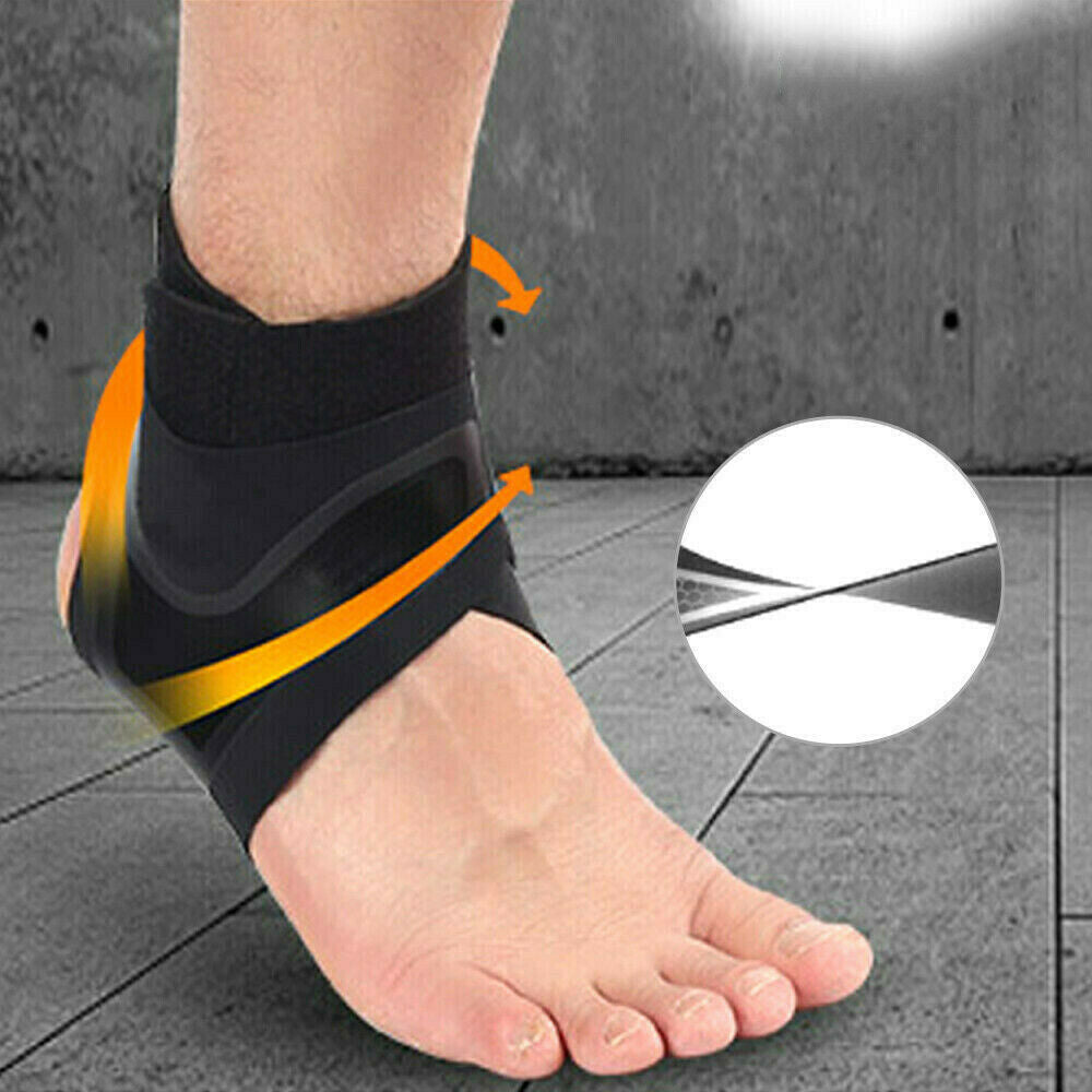 FlexiGuard enkelbrace met innovatief design; biedt comfortabele ondersteuning en pijnverlichting voor elke voet.