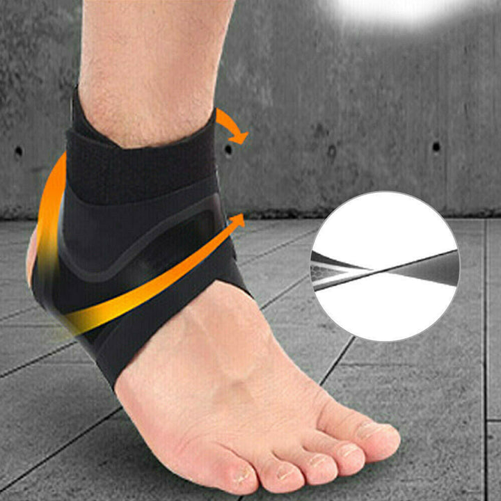 FlexiGuard enkelbrace met innovatief design; biedt comfortabele ondersteuning en pijnverlichting voor elke voet.