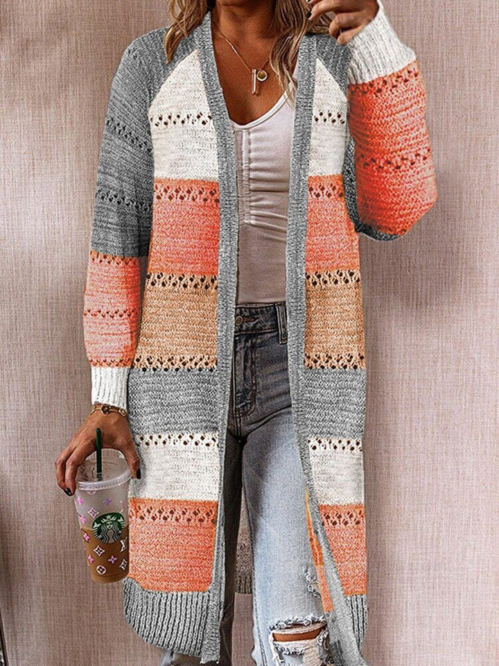 Stijlvol dames gebreid vest, comfortabel voor diverse seizoenen. Loose fit kleding met lange mouwen, trendy mode.