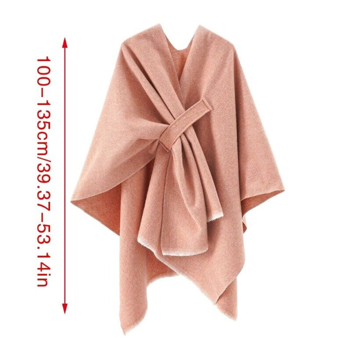 Elegant dames vest in poncho stijl, kasjmier look, comfortabel en veelzijdig.