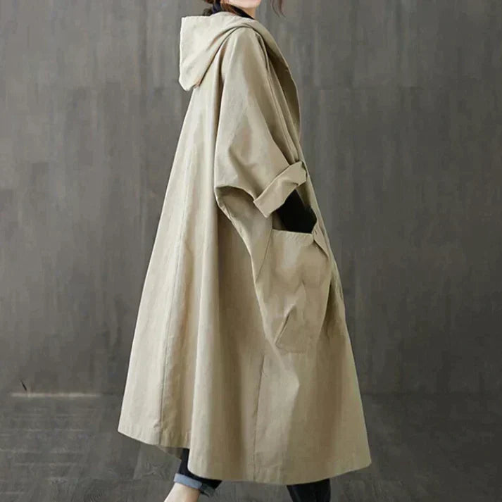 Trendy oversized dames trenchcoat Maren, een veelzijdige en elegante damesjas voor een moderne look, comfortabel.