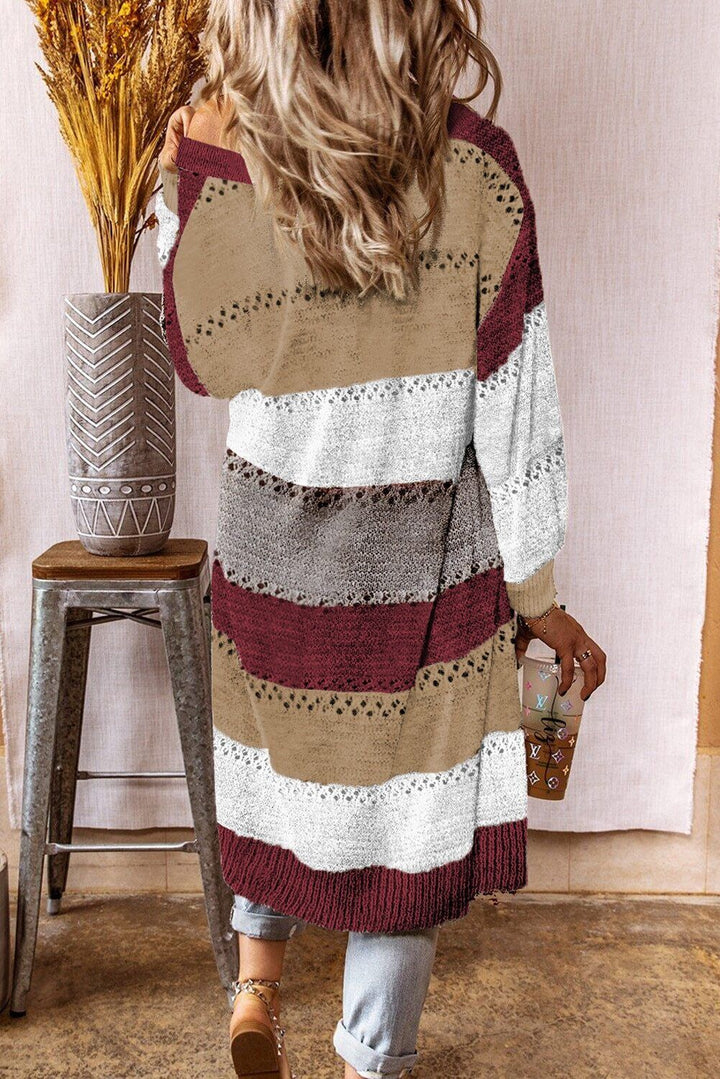 Elegant dames gebreid vest, comfortabel en stijlvol. Loose fit met lange mouwen, perfecte gebreide mode kleding voor elk seizoen.
