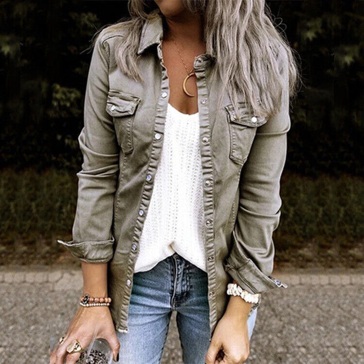 Dames casual jack met trendy pasvorm, ideaal voor een stijlvolle look in elk seizoen.