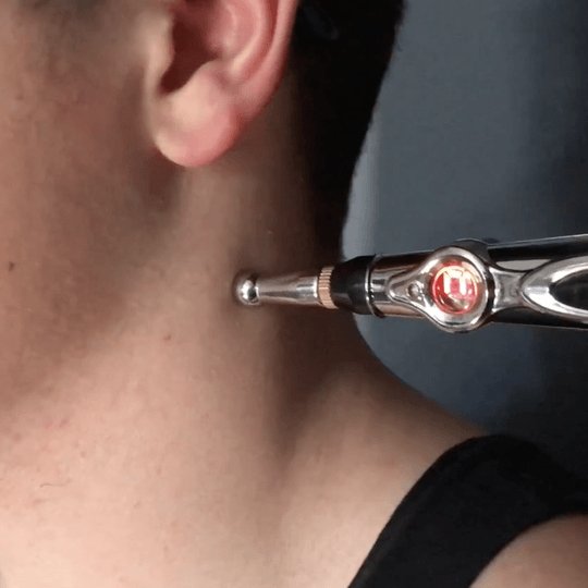 Naaldloze acupunctuur pen verlicht effectief spierpijn, gewrichtspijn en verbetert de bloedsomloop thuis.