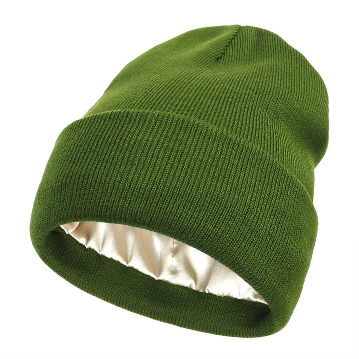 Hoogwaardige zijden beanie voor dames, garandeert pluisvrij haar en ultiem draagcomfort.