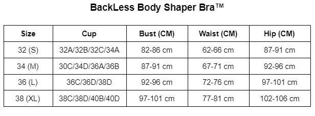 Essentiële backless BH shaper voor dames, geeft een strakke en comfortabele pasvorm.