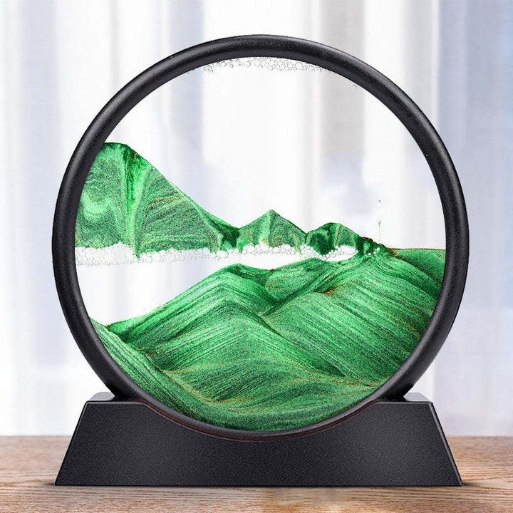Slaapkamer decoratie: rustgevende zandkunst, ideaal voor een kalme omgeving.