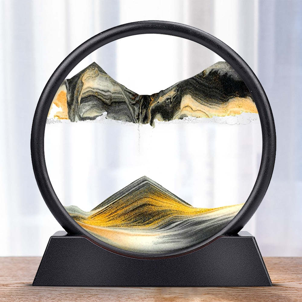 Artistieke 3D zandkunst voor slaapkamer, helpt bij ontspanning en voegt stijl toe.