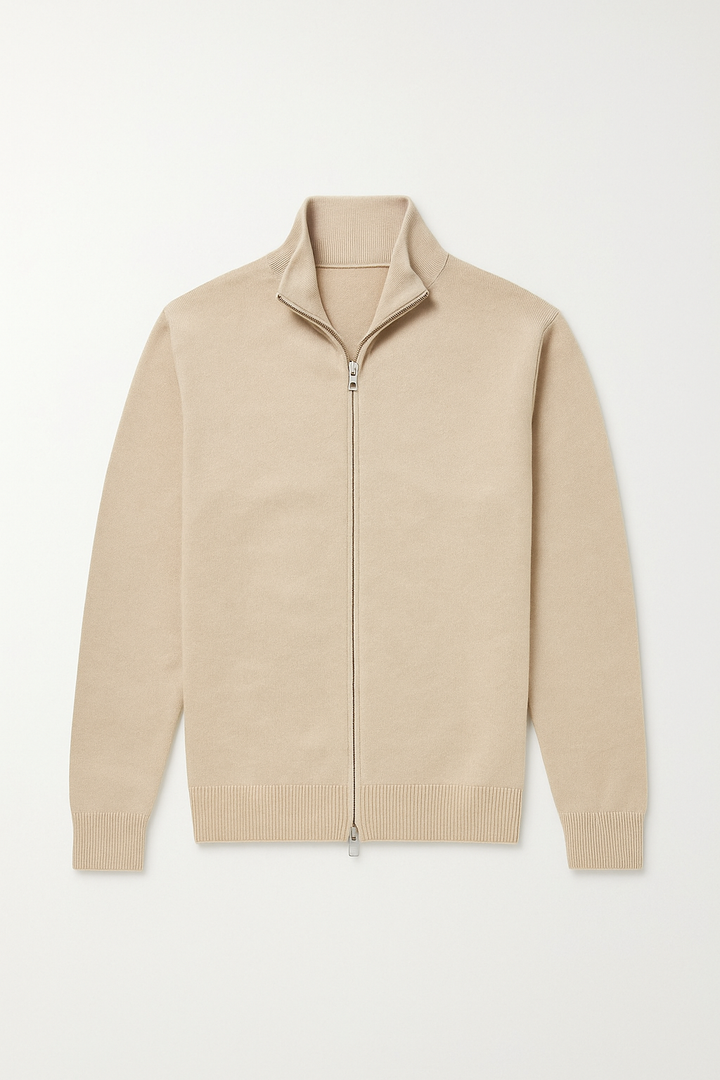 Chic heren vest met ritssluiting, slim-fit model, comfortabel en modieus, voor een tijdloze en elegante herenmode.