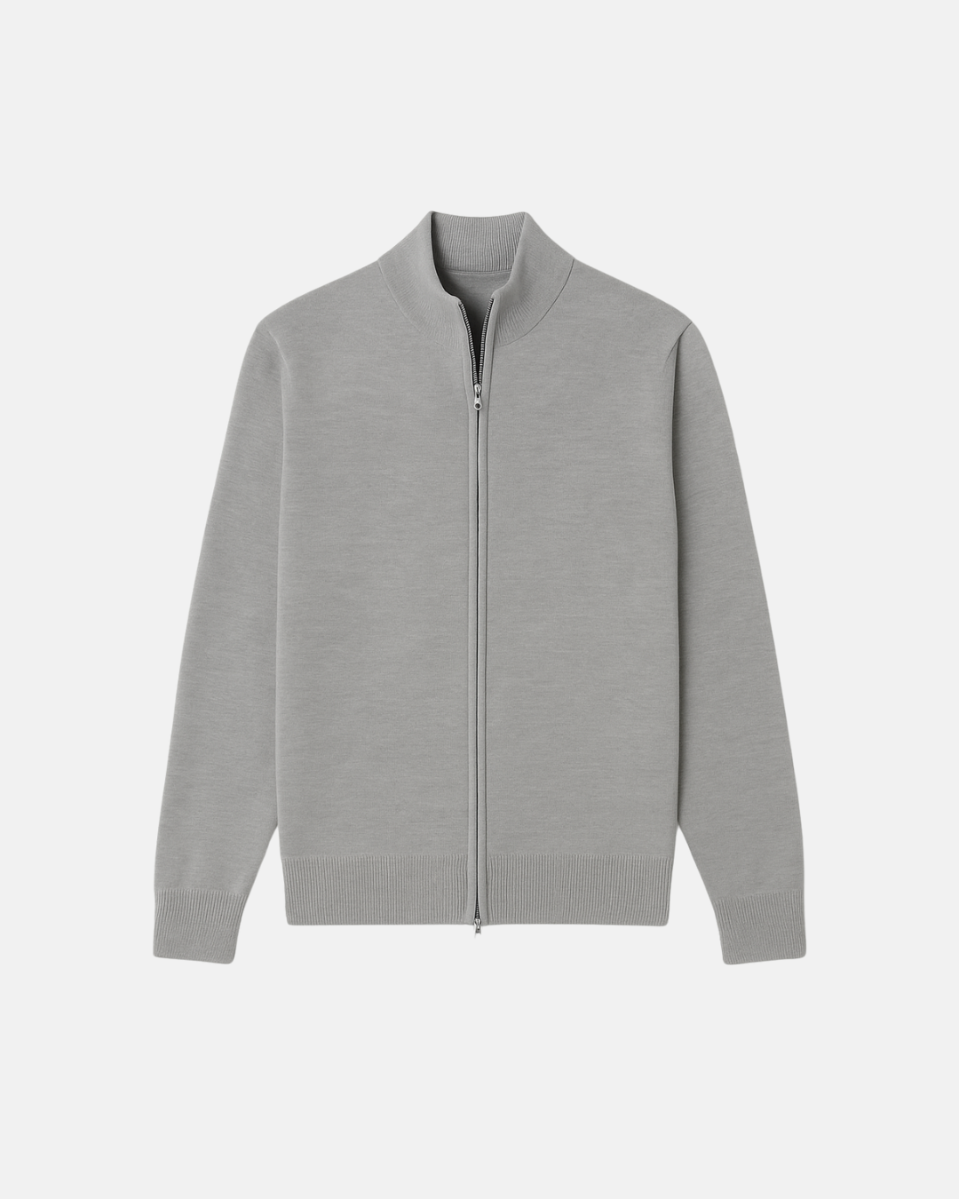 Heren slim-fit cardigan met ritssluiting, elegant en comfortabel voor een modieuze look. Perfect voor elke gelegenheid.