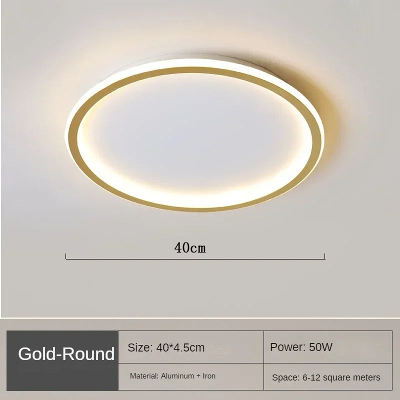 Witte ronde LED plafondlamp, past perfect in een Scandinavisch interieur.
