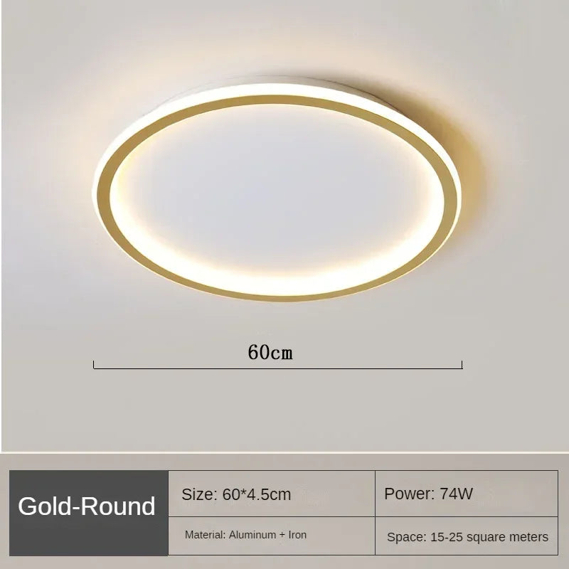 Plafondlamp rond LED, dimbare opties voor slaapkamer en woonkamer.