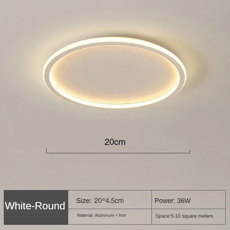 Minimalistische LED plafondlamp, rond design past in elk interieur.