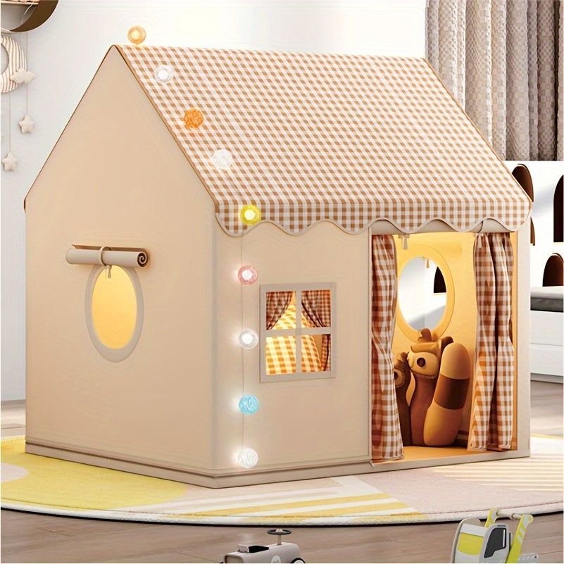 "Schattig binnenspeelhuis voor kinderen met levendige kleuren, biedt veilige en creatieve speelruimte binnen en buiten."
