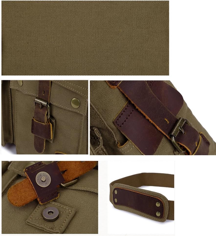 Detail van de duurzame heren schoudertas met sterke sluitingen. Beschermt je laptop stijlvol en effectief.