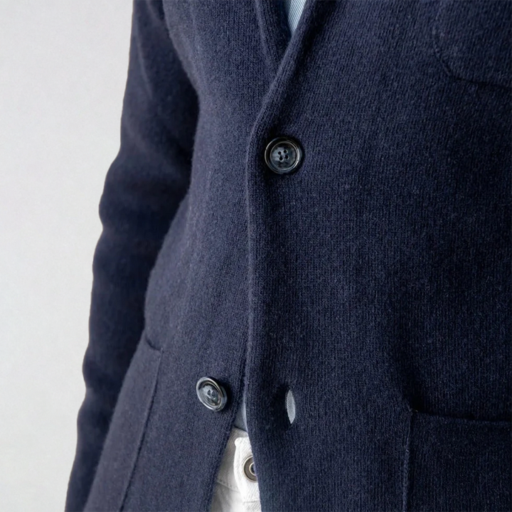 Man draagt formele heren blazer Olivier, ideaal voor zakelijke bijeenkomsten en stijlvolle gelegenheden.