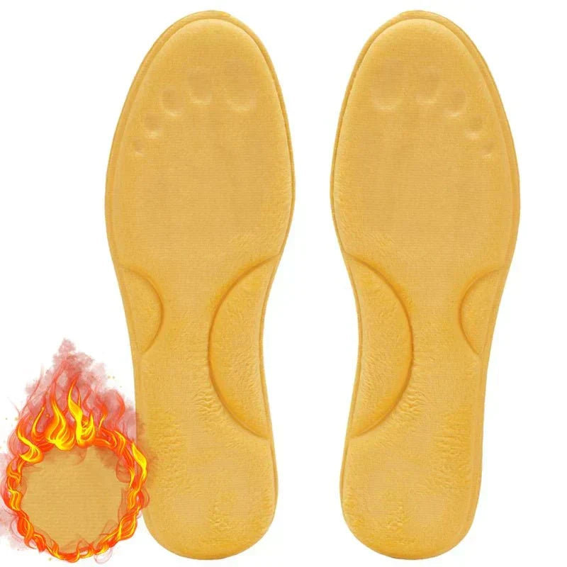 Close-up van HeatStep zelfverwarmende thermische inlegzool, biedt warme winterse voeten.