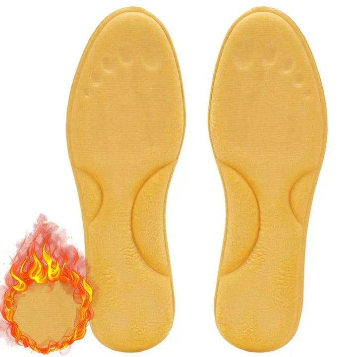 Close-up van HeatStep zelfverwarmende thermische inlegzool, biedt warme winterse voeten.