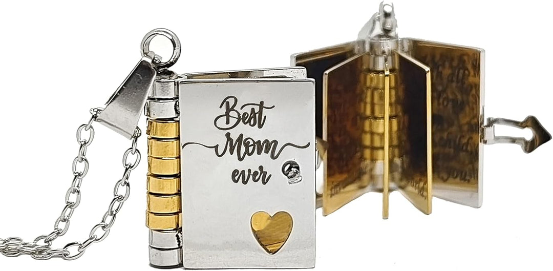 RVS boekketting met persoonlijke tekst, mooi aandenken voor moeder of dochter.