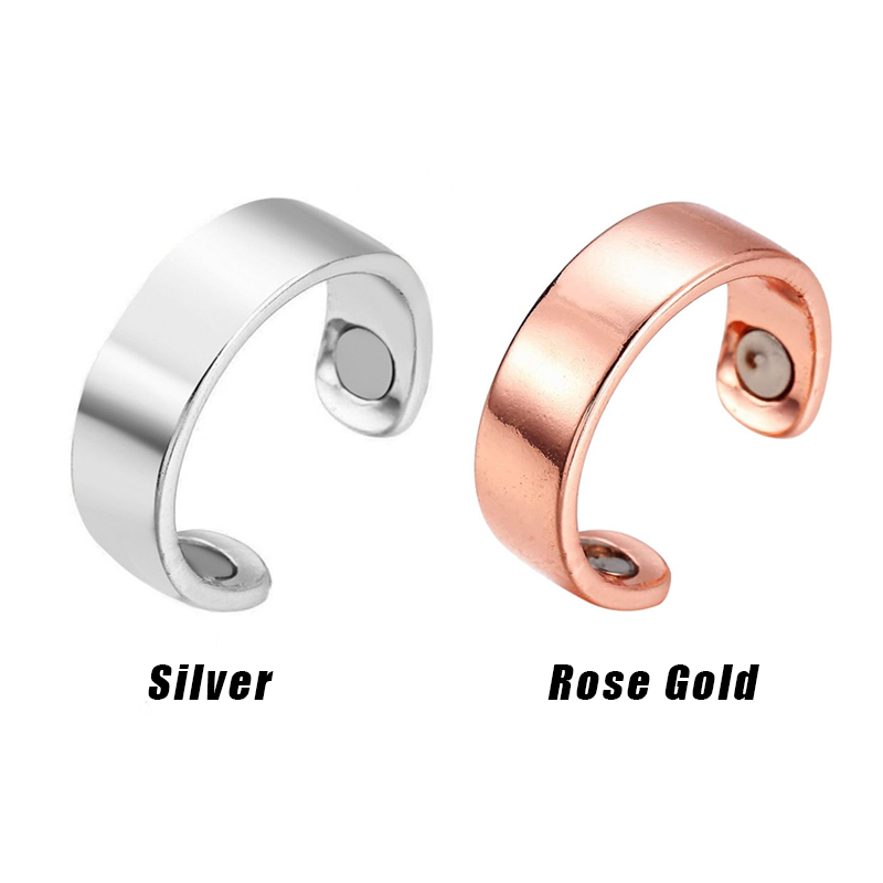 Zwarte unisex therapeutische ring; bevordert lymfedrainage en bloedsomloop, voor je gezondheid.