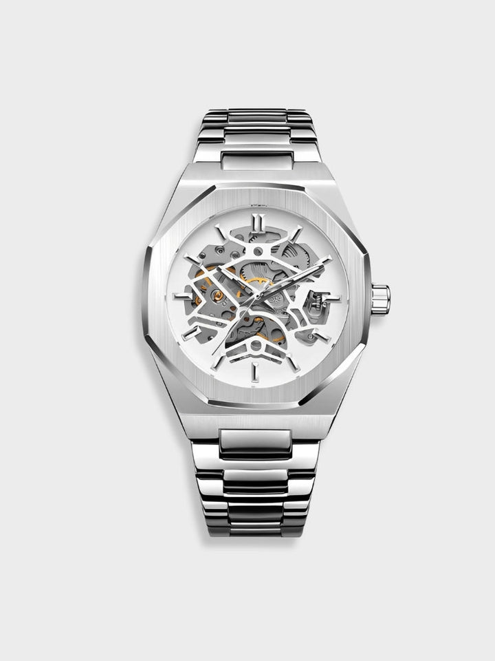 Prachtig automatisch herenhorloge, waterdicht en stijlvol; een perfect geschenk voor de moderne man.