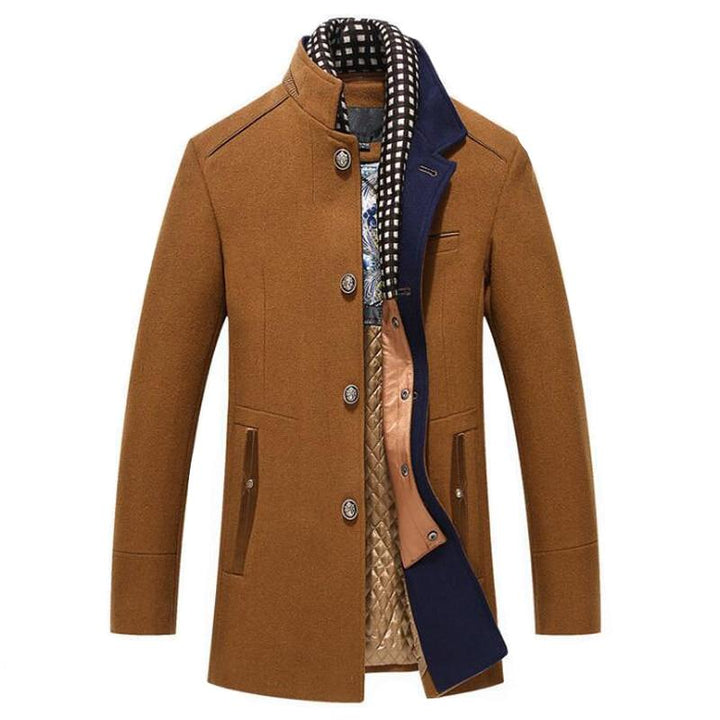 Veelzijdige heren overjas, slim fit. Elegante sjaaljas voor herfst & winter, geschikt voor zakelijk en casual.