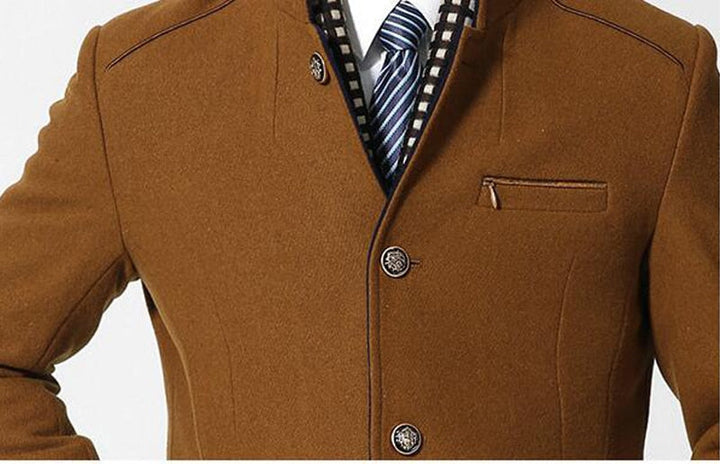 Heren sjaaljas: elegante overjas met afneembare sjaal. Stijlvolle slim fit herfst/winter jas voor mannen.