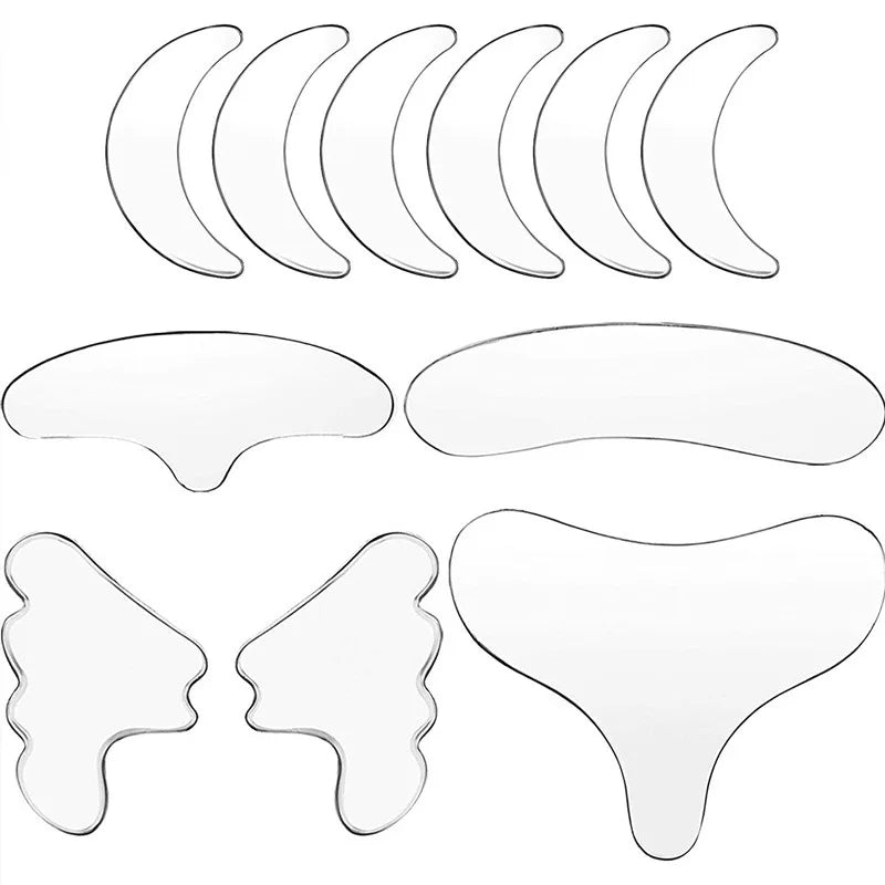 Flexibele siliconen anti-rimpel gezichtspad. Vermindert rimpels en fijne lijntjes effectief.