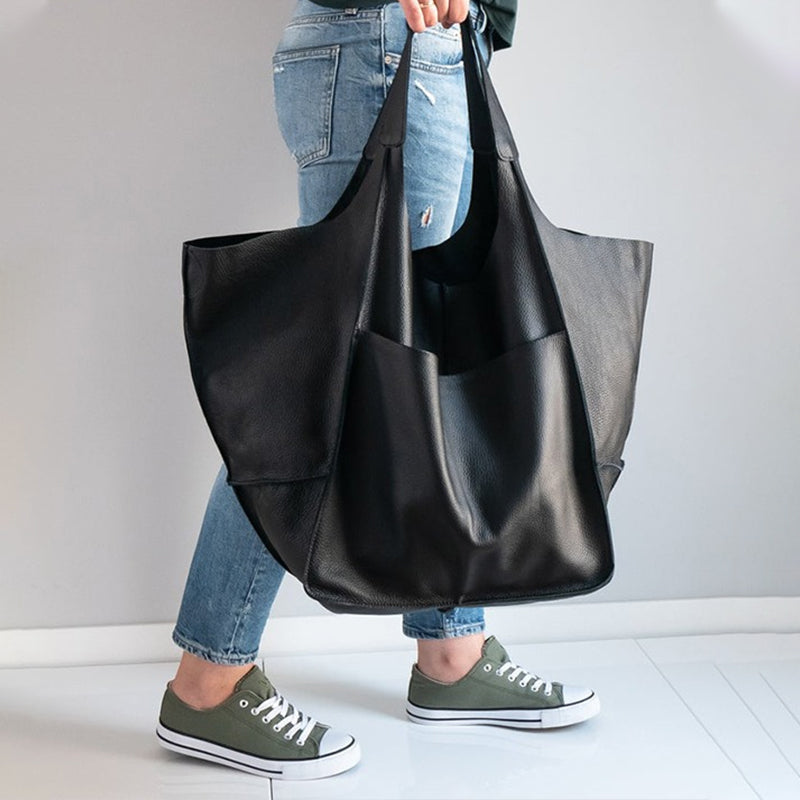 Comfortabele oversized dames tas, vintage stijl, ideaal voor dagelijks gebruik en al je benodigdheden.