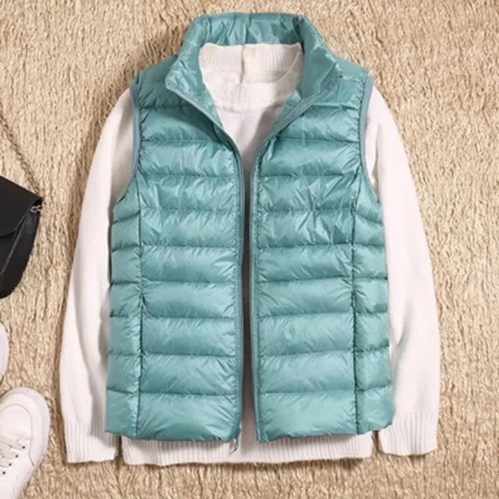 Casual dames bodywarmer, winddicht met ritssluiting, warm en mouwloos, geschikt voor mode en comfort.