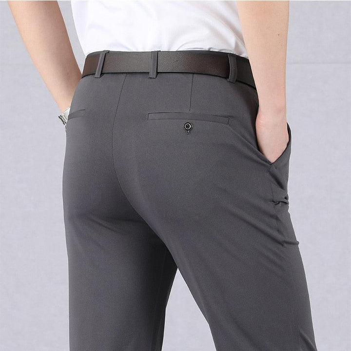 Flexibele herenbroek, slim fit pantalon met stretch voor optimaal comfort, geschikt voor elke activiteit.