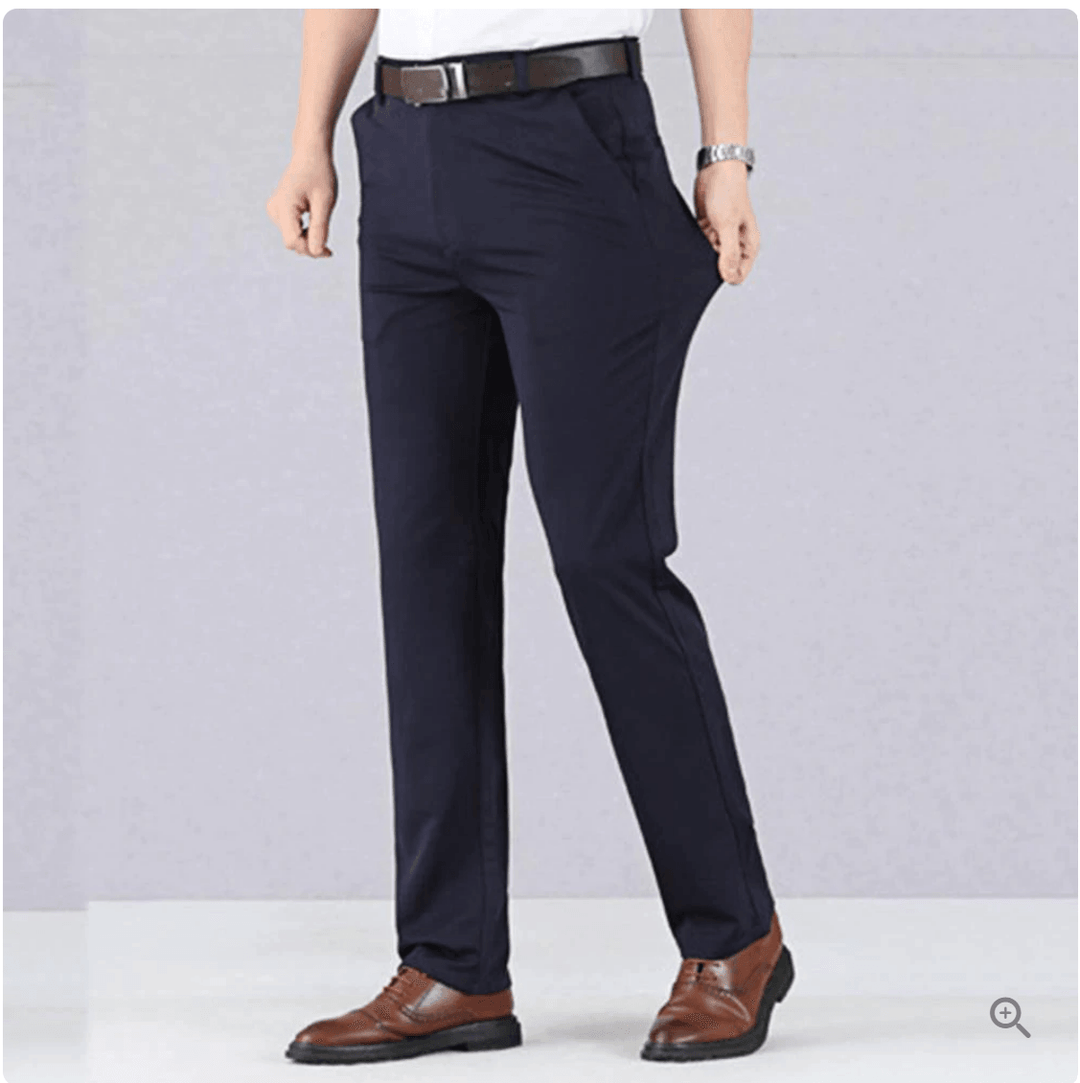 Casual heren stretchbroek, comfortabel en flexibel voor dagelijks gebruik, van duurzaam katoenmix.