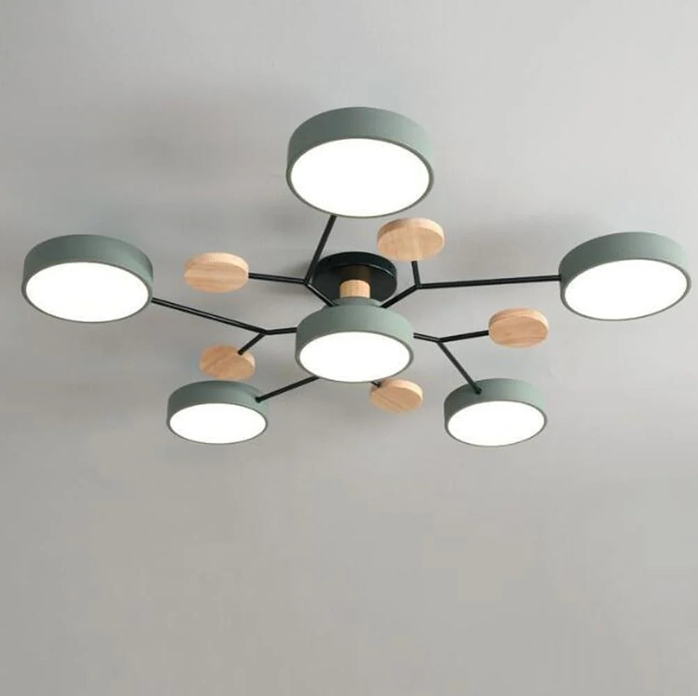 Moderne Halo LED-plafondlamp voor sfeervolle verlichting in woonkamers.