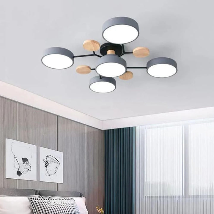 Slaapkamer LED-plafondlamp, mvb26, met zachte, sfeervolle lichtgloed.